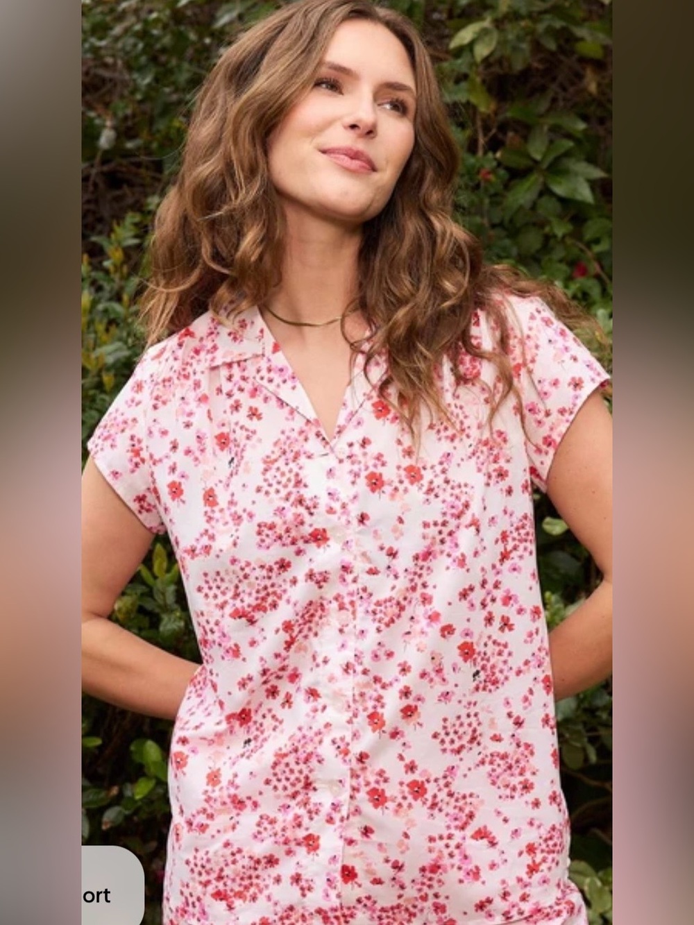 The Cat’s Pajamas Voile Petite Rosette Capri Pajama Set Floral Size S
